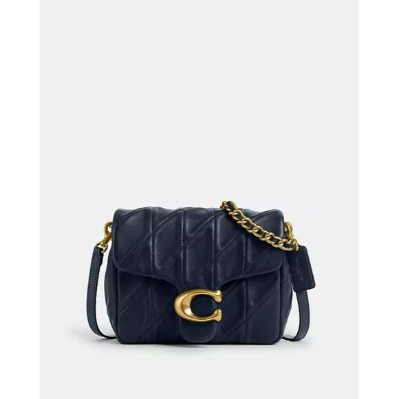 Coach Times Square Tabby Shoulder Bag 17 With Quilting NAVY CW628 - Picture 8 of 16